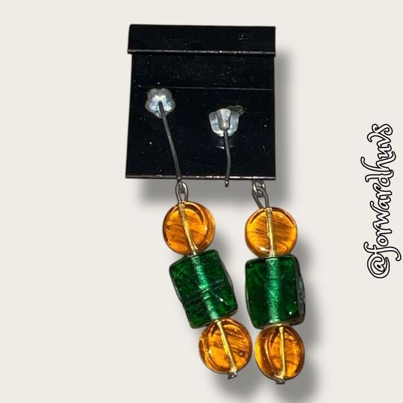 Bundle Sale 3 for $15 | Glass Bead Dangle Earrings – 1 3/4” - Picture 5 of 6